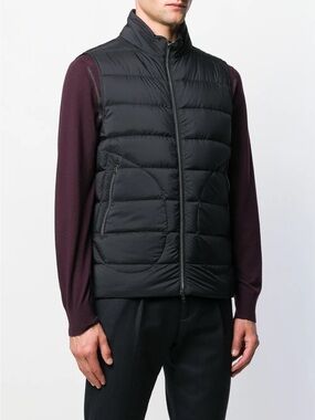 NWT black Herno Legend Il Gilet quilted down-filled vest designer